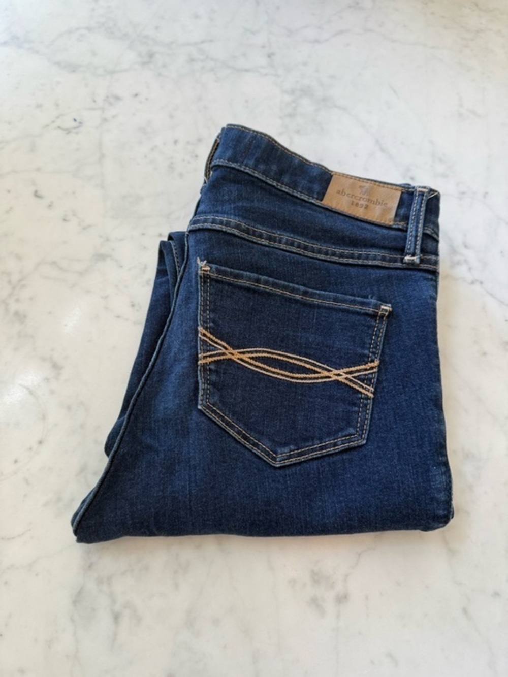 Abercrombie Kids High Rise Skinny Jeans Girls 15/16 Dark Wash Stretch